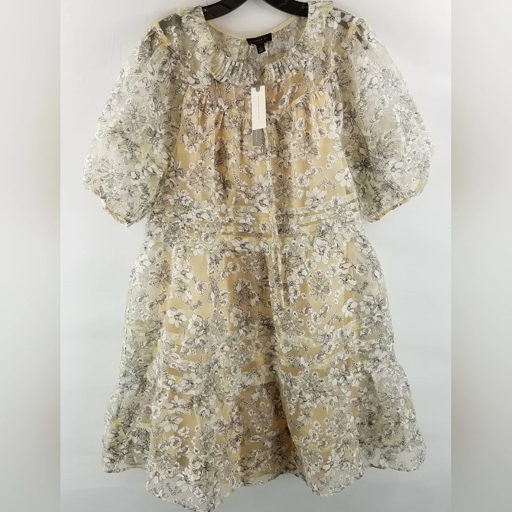 ๐HP๐ NWT ANTHROPOLOGIE/Current Air Los Angeles Organza Dress Women's Sz M - Picture 1 of 6